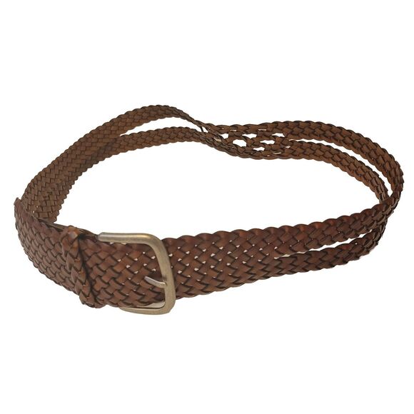 Women's Boho Belt Braided Brown Leather Size XL Belt - Picture 3 of 8
